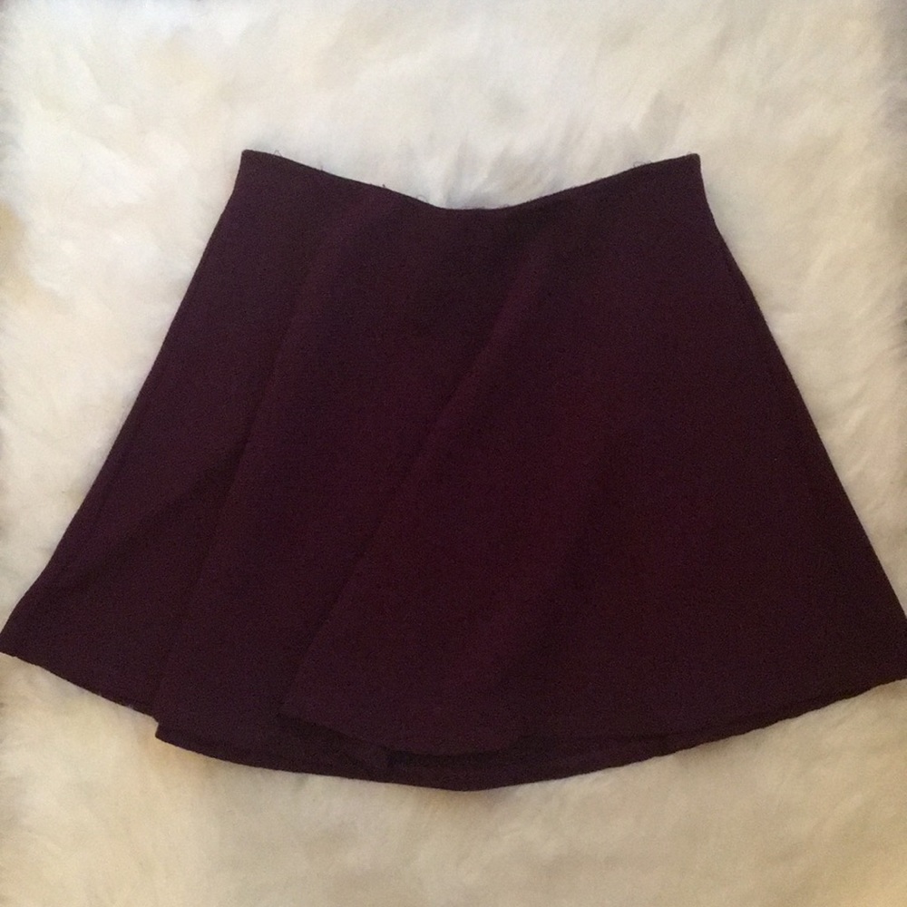 Forever 21 Skater Skirt, Plum/Burgundy